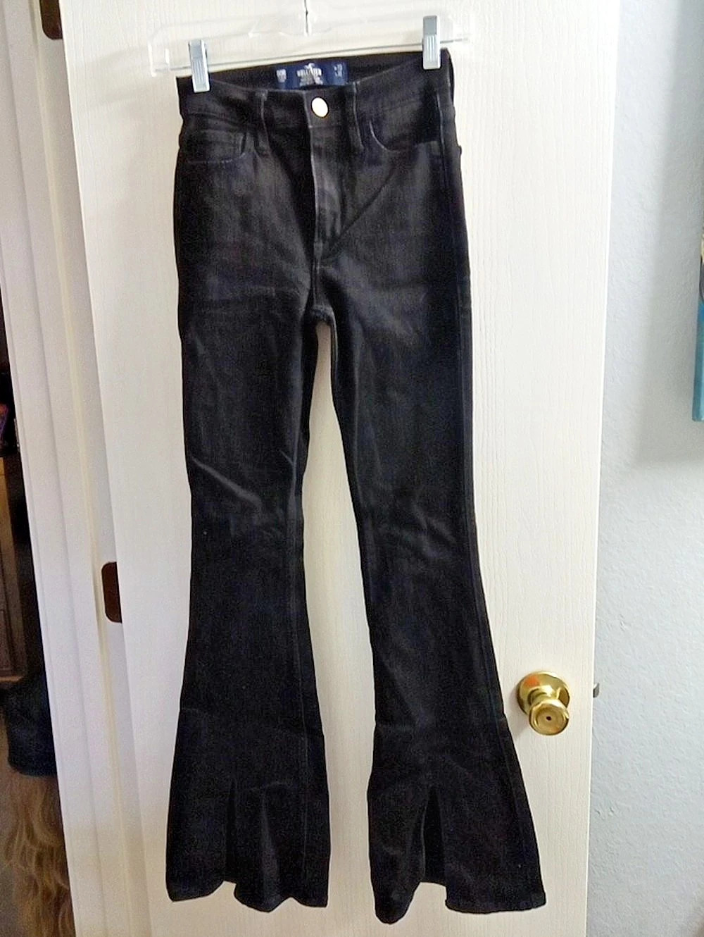 Hollister High-Rise Flare Jeans Black Waist 23